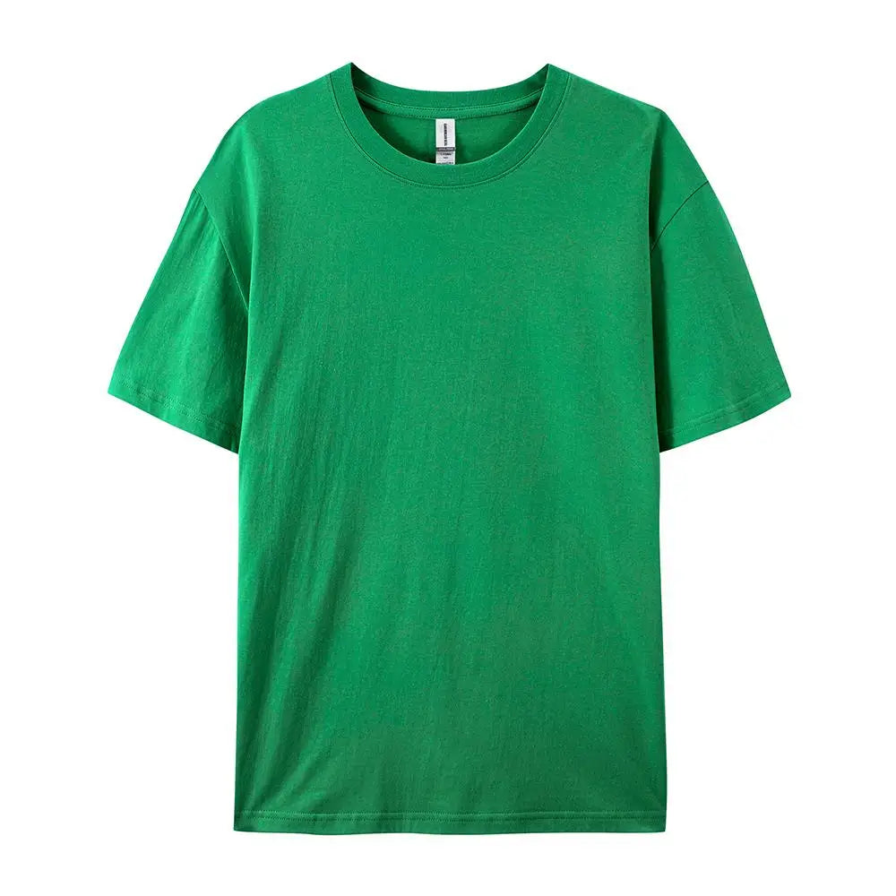 100% Cotton Solid Color T-Shirt – Unisex Short Sleeve Casual Breathable Summer Tee for Men & Women Fashion Wear