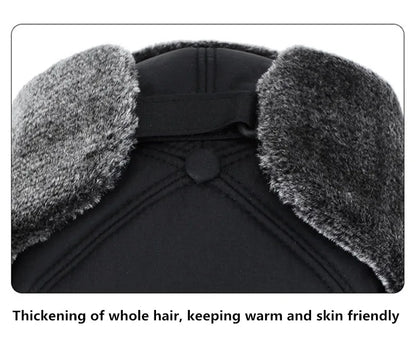 Winter Thickened Faux Fur Baseball Hat – Men’s & Women’s Skiing, Fishing, and Outdoor Cold Weather Hat