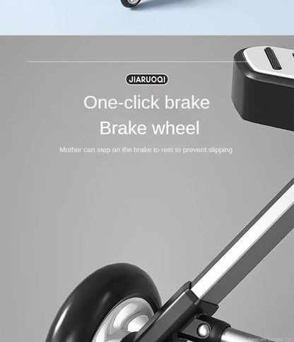 Lightweight Double Stroller with Canopy — Twin Umbrella Stroller for Infants & Toddlers, Compact Foldable Aluminum Frame