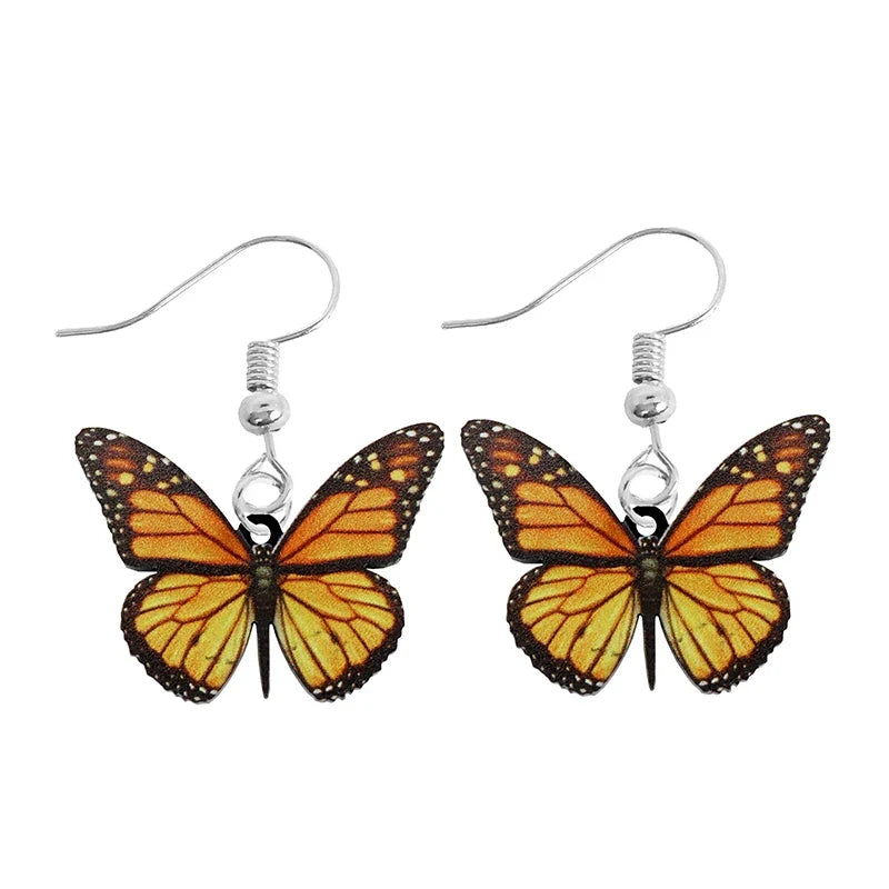 Cute Animal Acrylic Drop Earrings - Funny Custom Jewelry Gifts for Women & Girls with Rabbit, Parrot, Frog & Butterfly Designs