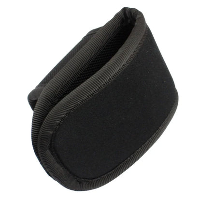 Nylon Weave Flashlight Pouch - PU Leather Duty Belt Holster Open Top Holder for D Cell & Compact Flashlights
