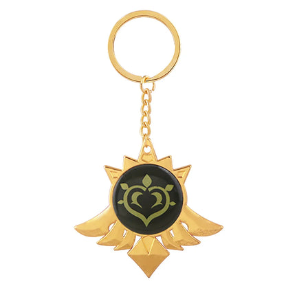 Genshin Impact Venti Eye Keychain 1:1 – Luminous Anime Cosplay Key Ring Backpack Pendant Gaming Accessories Gift