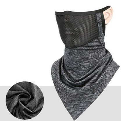 Summer Men’s Full-Face Cycling Mask – Breathable Ice Silk Neck Bandana with UV Protection