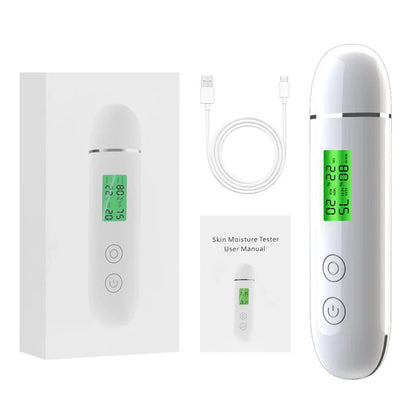 LCD Digital Skin Analyzer Pen — Face Tester for Moisture, Oil & Skin Health with Fluorescent Display