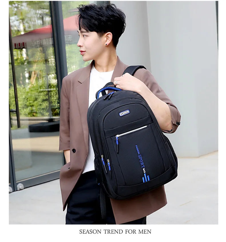 Men’s Oxford Waterproof Backpack – Business Laptop Rucksack for Travel, Work & High School Students