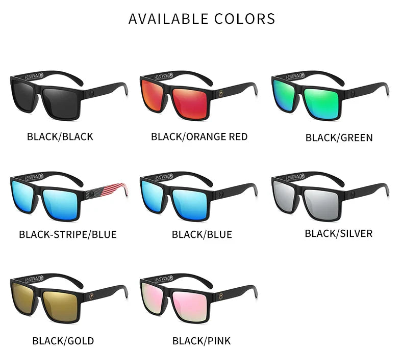 2024 New Heat Wave Luxury Polarized Sunglasses – Square Conjoined Lens, UV400 Protection for Men & Women