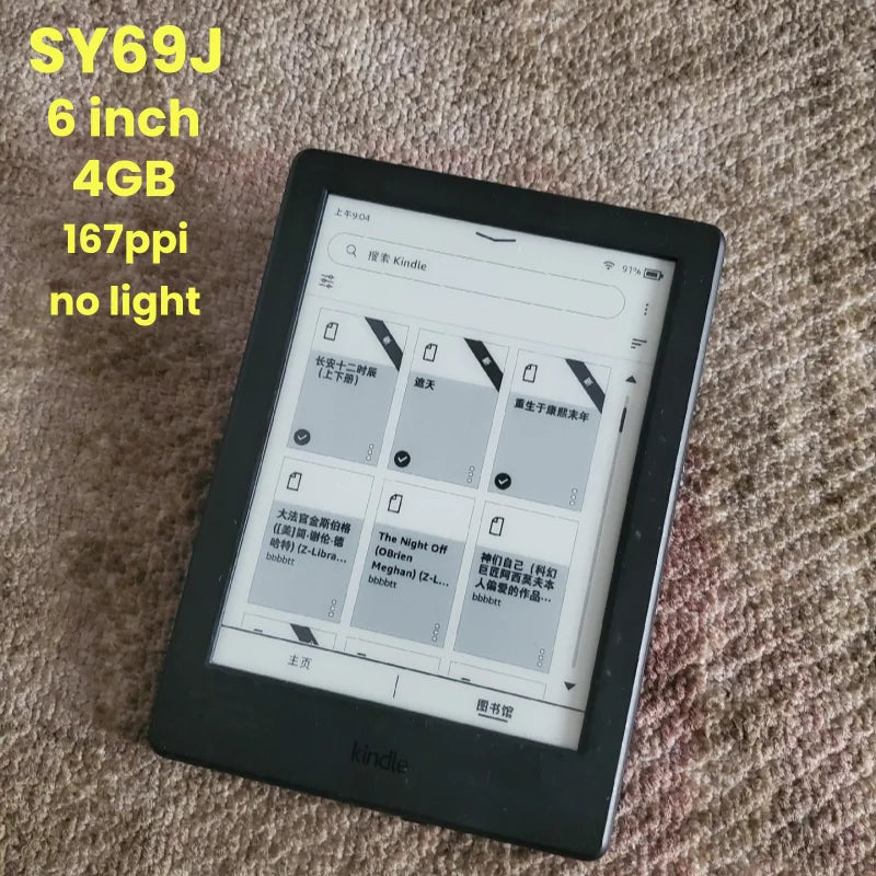 Original Kindle 6th & 8th Gen E-Book Reader, 6-Inch E-Ink Touchscreen, WiFi, No Light, Better Than Kobo E-Reader