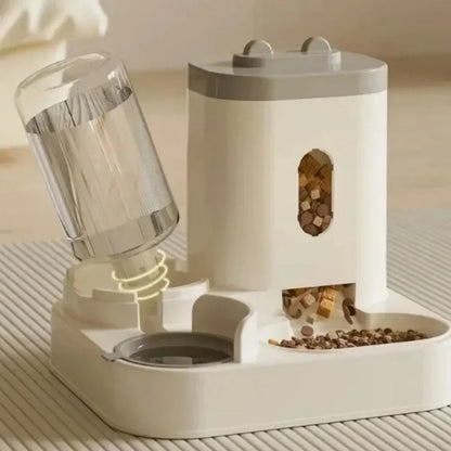 Automatic Pet Feeder with Water Fountain – Large Capacity Dog & Cat Food Bowl