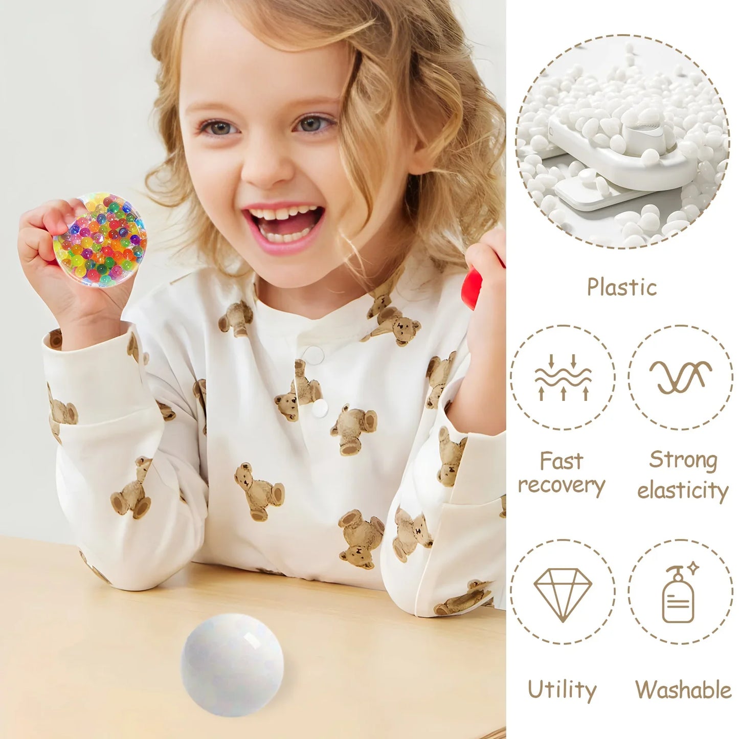15pcs DIY Stress Ball Kit – Blank Pressure Balls with Expander Tool for Making Custom Stress Toys