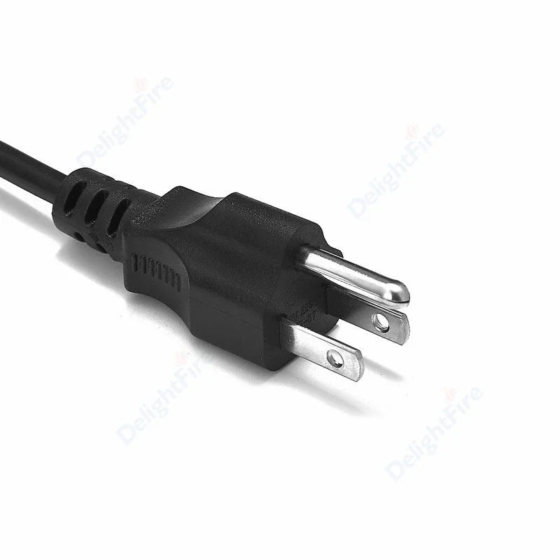 US Plug Power Cord – 3 Pin Prong C5 Cloverleaf Cable, 1.2m/4ft for AC Adapters, Laptop & Notebook