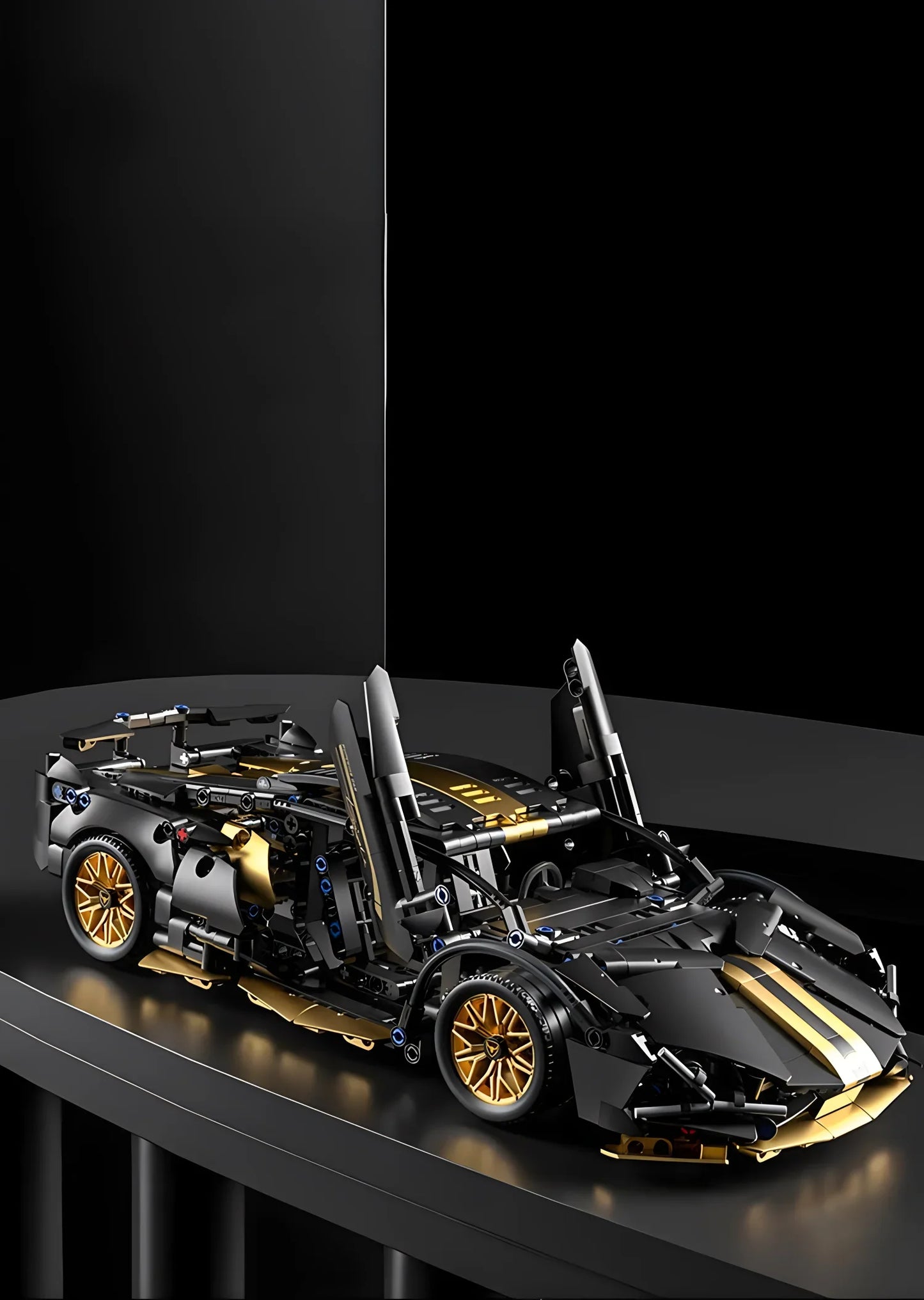 1:14 Technical Racing Sport Car Model Building Blocks – DIY Supercar Brick Puzzle for Adults & Kids, 1280+ Pieces