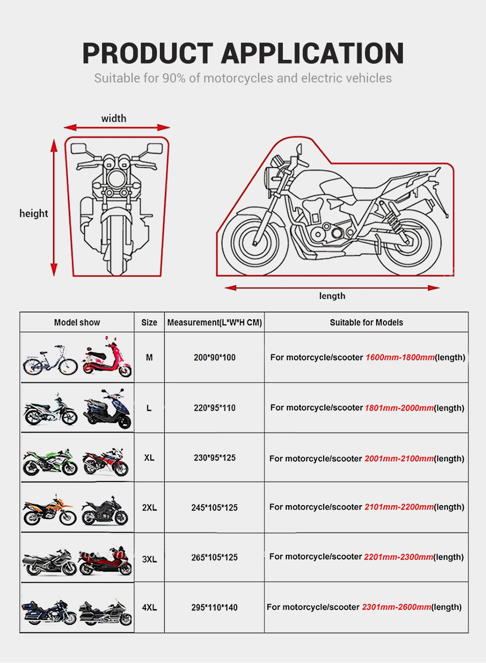Thick Oxford Motorcycle Waterproof Cover – Universal Outdoor Dustproof, Rainproof, Sunshade & UV Protective Motorbike Cover