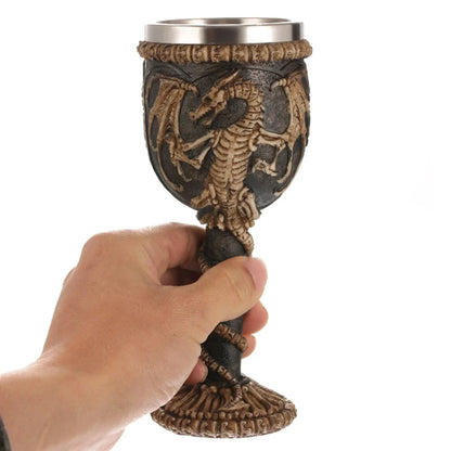 Viking-Style Wooden Beer Mug – Insulated Metal Barrel Cup for Drinks (1PCS)