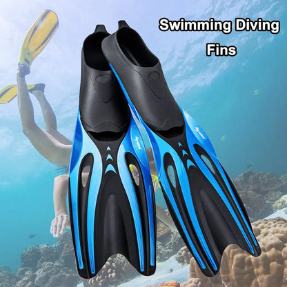 Professional Adult Swimming & Diving Fins – Flexible Non-Slip TPR Rubber Snorkeling Flippers for Water Sports & Beach
