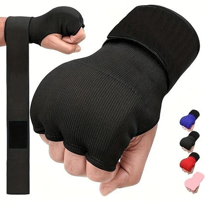 Hybrid MMA Gloves - Half-Finger Boxing & Muay Thai Training Mitts with Thick Sponge Padding