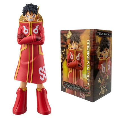 17cm One Piece Luffy PVC Action Figure — Monkey D. Luffy Egg Head Island Anime Collectible Toy, Gift for Kids