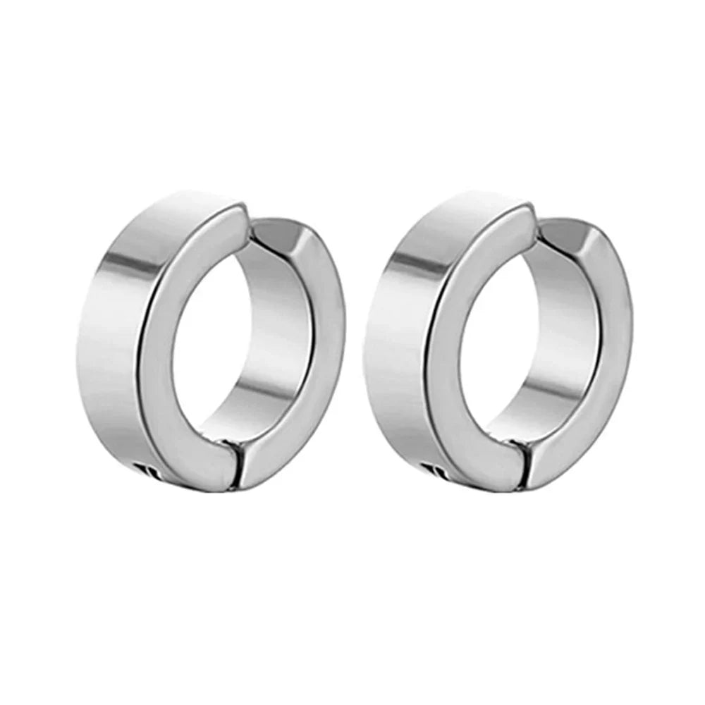 Magnetic Cubic Zirconia Clip-On Earrings Set – Non-Pierced Fake Stud, Cross Dangle & Hoop Styles for Men & Women
