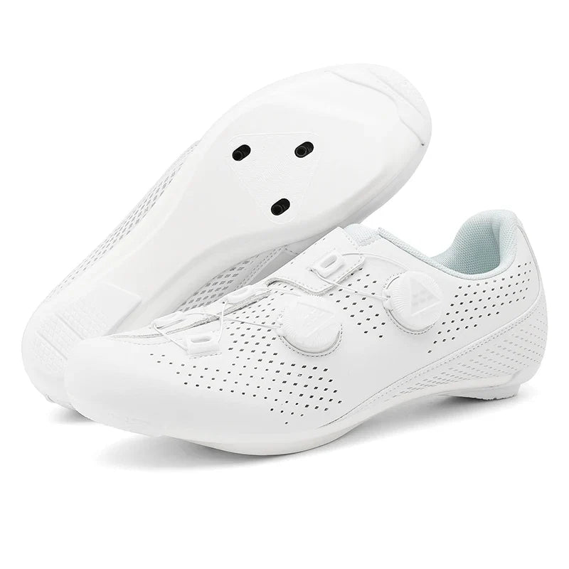 Men’s Speed Cycling Shoes — Road, SPD Cleat & Flat Pedal Bike Shoes, White