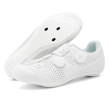 Men’s Speed Cycling Shoes — Road, SPD Cleat & Flat Pedal Bike Shoes, White