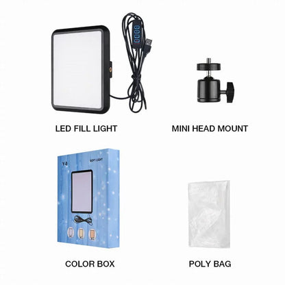 High Power 352-LED Video Light Panel – 2800K-7000K Adjustable Studio Fill Lamp with Light Stand for Live Streaming Photography