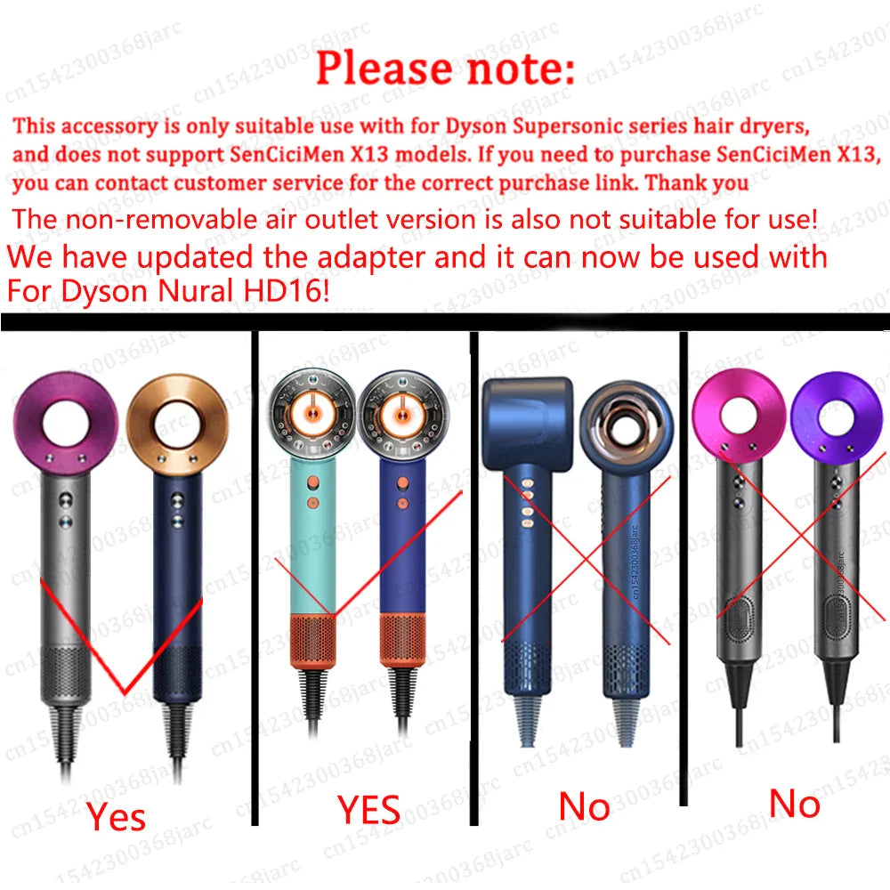 Automatic Curling Nozzle Attachment – Upgraded Hair Dryer Accessory for Dyson Supersonic HD16, HD15, HD08