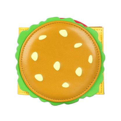 Burger-Shaped Cute Women's Wallet – Designer Men's ID Card Holder | Unique Fashion Accessory