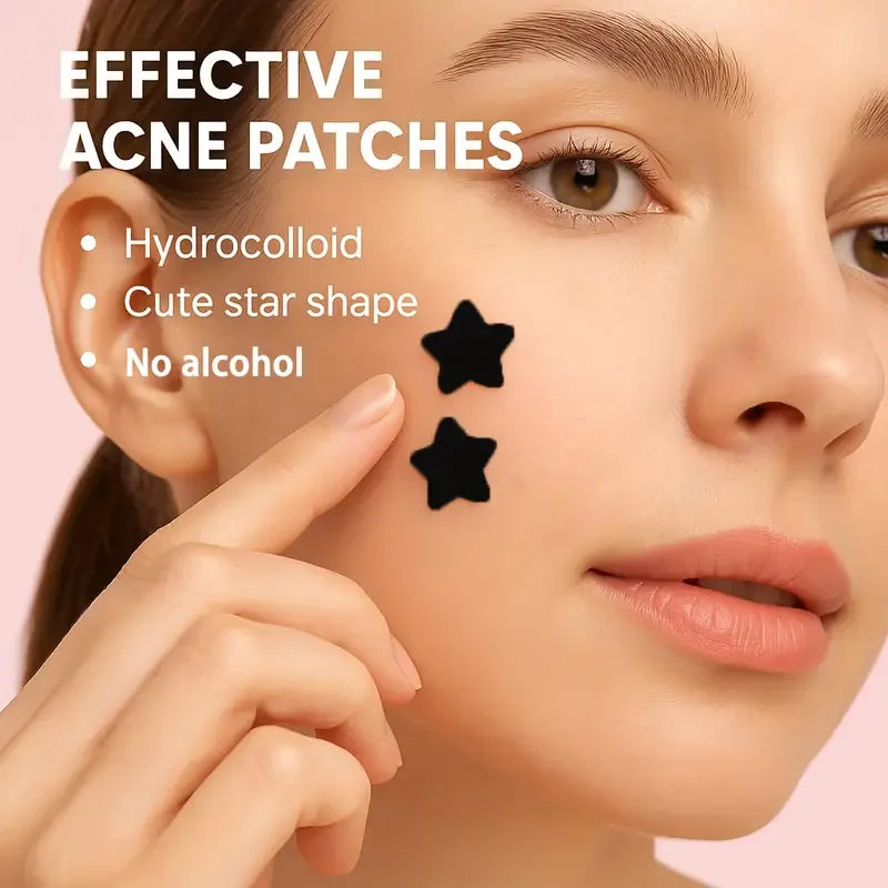 600 Black Star Pimple Patches – Celebrity-Inspired Waterproof Acne Concealer Dots, 600 Count Limited Edition
