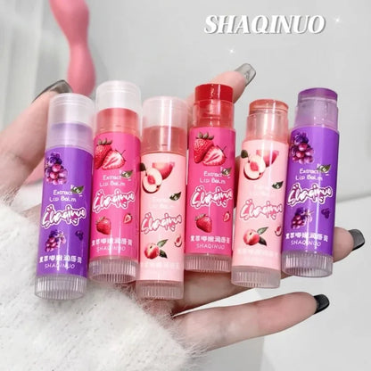 Jelly Fruit Lip Balm – Plant Extract Moisturizing Nourishing Lip Gloss, Long-Lasting Hydrating Juicy Peach Lip Care