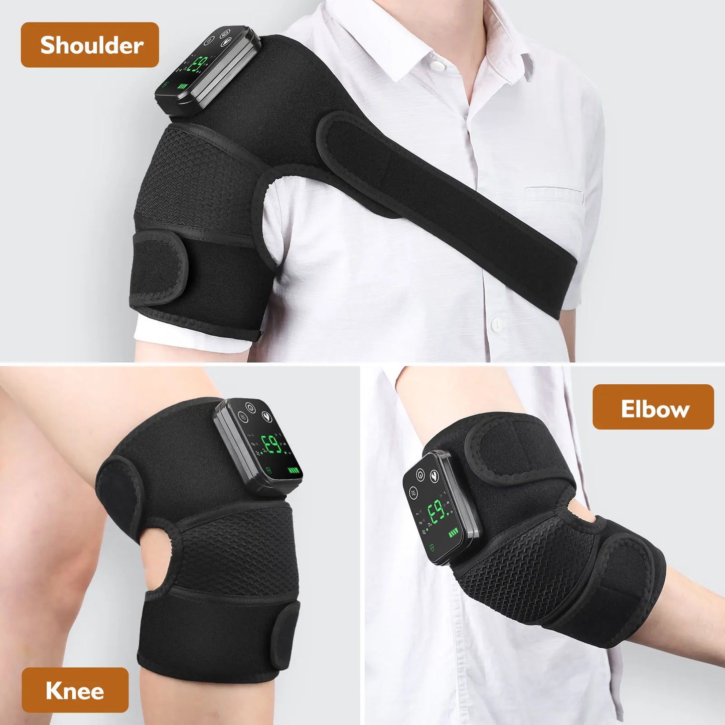 Electric Knee Temperature Massager | Heating Vibration Massage for Joint Support & Arthritis Relief