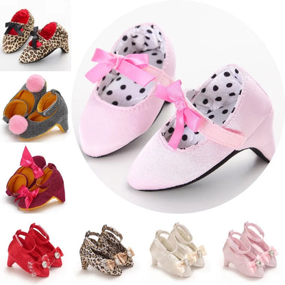 Infant Pre-Walker Princess Shoes - Baby Girls Bow Party Walking Footwear