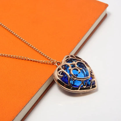 Zelda Tears of the Kingdom Keychain – Red Sapphire Heart Pendant Cosplay Accessory Gift