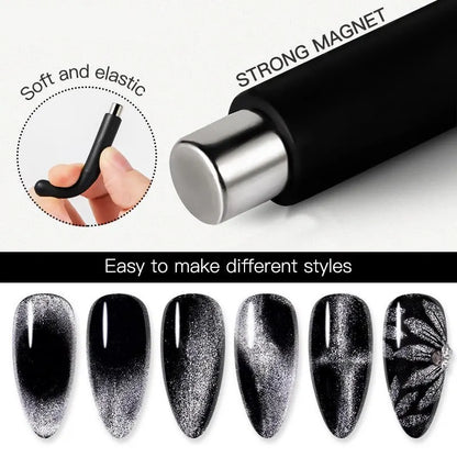 4Pcs Multi-Functional Nail Art Magnet Bars – Crystal Gel Polish Pattern Magnetic Enhancement Tools
