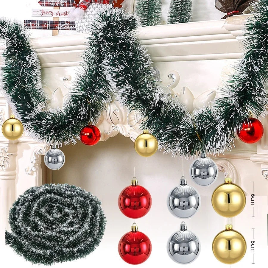 10M Christmas Tinsel Ribbon Garland with Bows – DIY Xmas Tree, Wreath & Holiday Decor