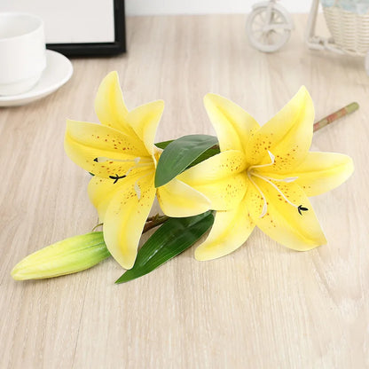 Artificial Silk Lily Bouquet – Creative Fake Flower Arrangement for Living Room, Sweetheart Decoration for Friends