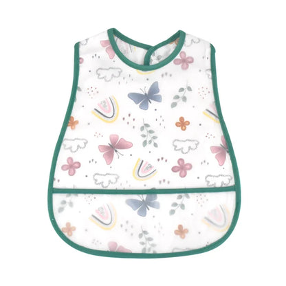 Adjustable Baby Bibs - Waterproof EVA Cotton Cartoon Feeding Bibs with Burp Cloth for Boys & Girls