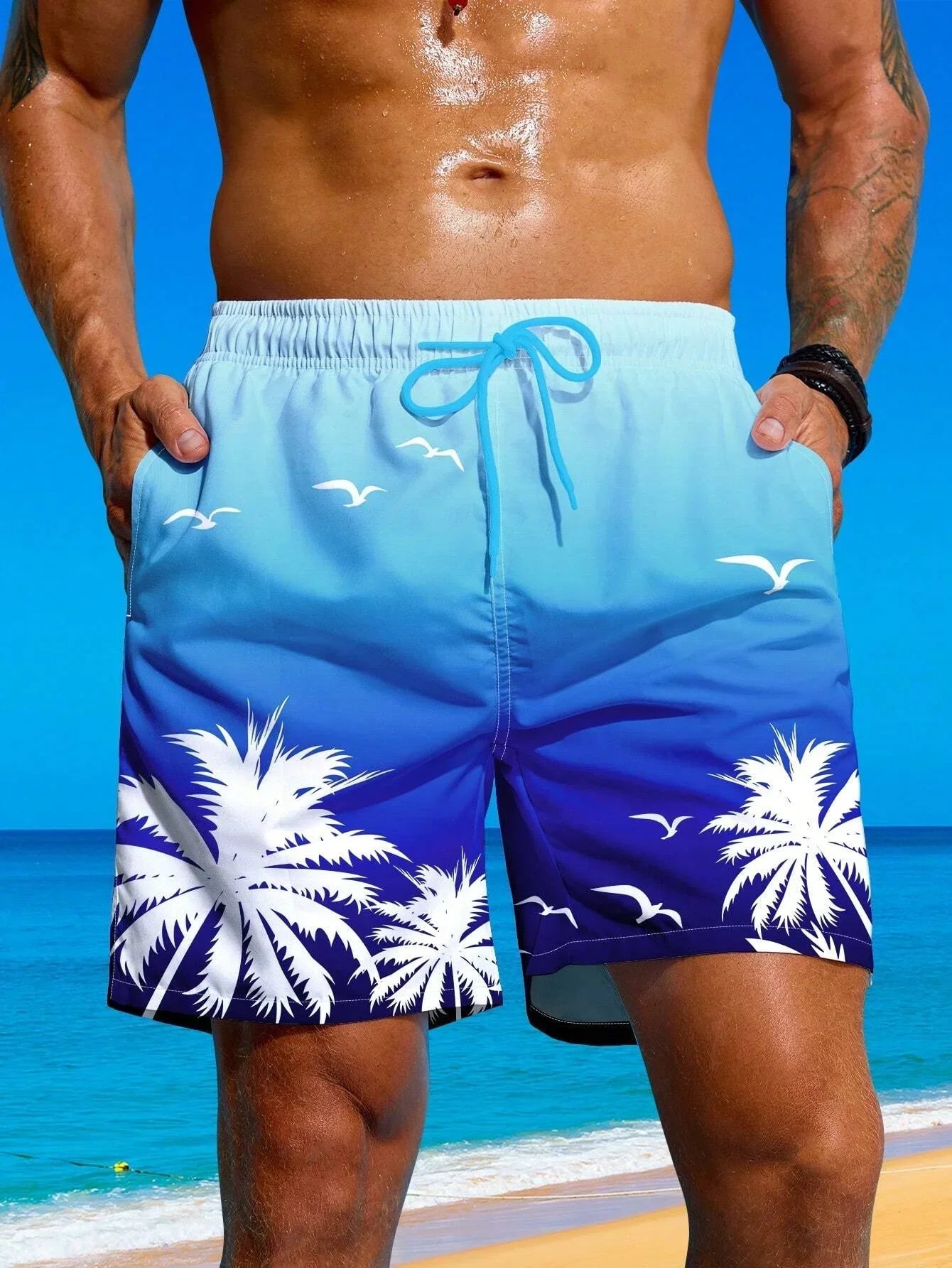 3D Anime Board Shorts - Quick-Dry Unisex Beach & Swimming Shorts for Men and Women