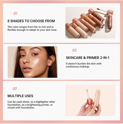 Lakerain Halo Glow Liquid Highlighter – Complexion Booster with Hyaluronic Acid for Radiant Skin