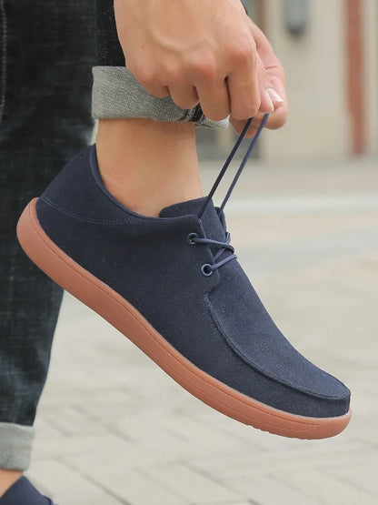 High-Quality Wide Barefoot Non-Slip Casual Walking Shoes – Comfortable Classic Fashion Men’s Sneakers, Plus Size 46