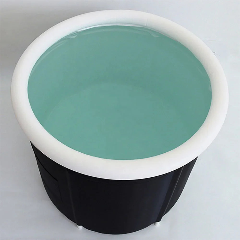 MAYZANEN Portable Collapsible Ice Bath Tub - Large Inflatable Cold Plunge Therapy Bucket for Adults, Outdoor Use