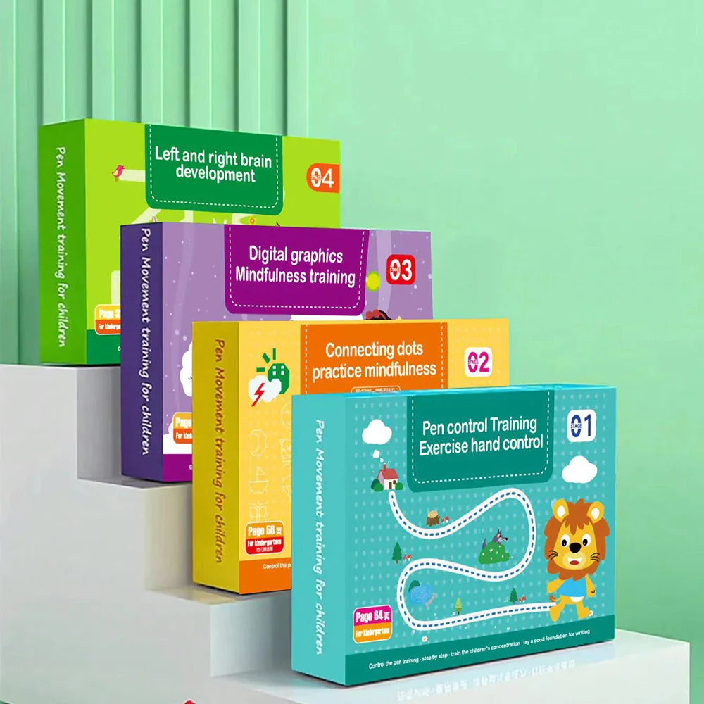 Magical Reusable Tracing Workbook – Montessori Drawing Practice & Control Training Copybook for Kids
