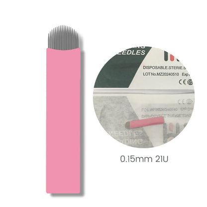 0.15mm Microblading Nano Blades — U-Shape Tebori Tattoo Needles for Permanent Makeup Eyebrow Pen