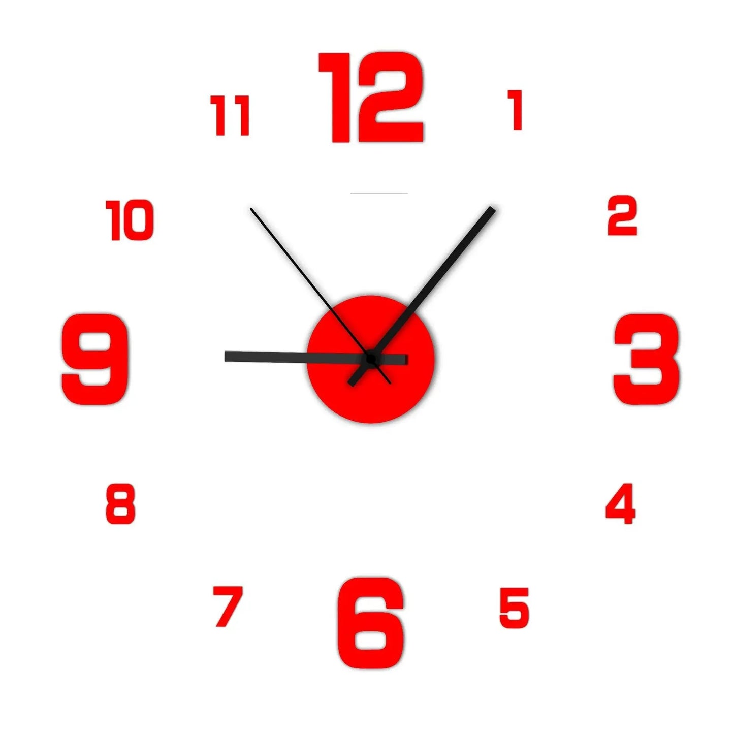 Creative Frameless DIY Wall Clock — Silent Modern Home & Office Wall Decoration for Living Room, Bedroom, and Art Spaces