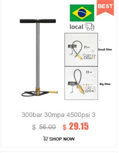 300bar 30MPa 4500PSI 3-Stage Hand Operated PCP Pump | High Pressure Compressor for Rifles, Paintball, Car & Bicycle