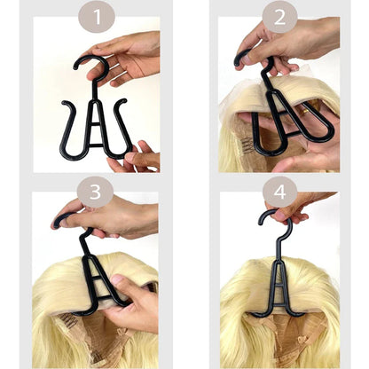 6pcs Long Hair Extension Storage Bags | Non-Woven Dust-Proof Carrier with Plastic Hanger for Home & Salon Organization