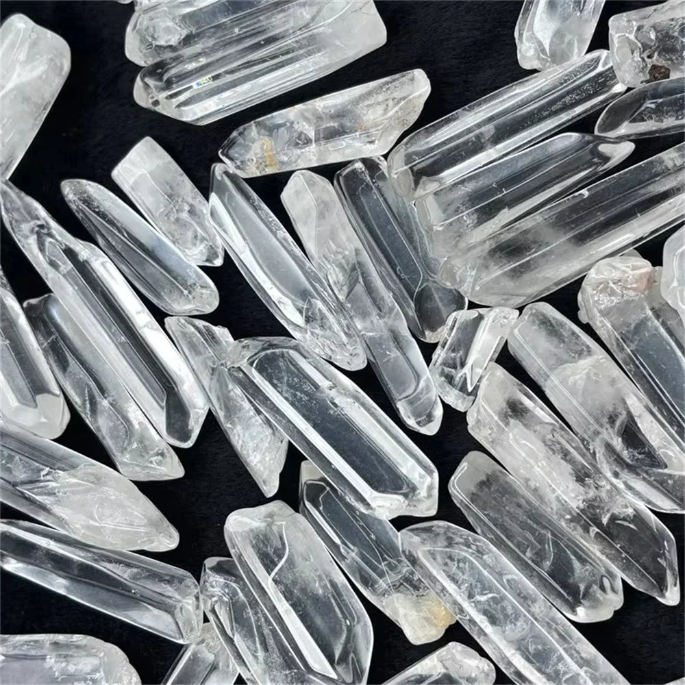 Natural Polished Clear Quartz Crystal Wand – Raw White Healing Stone Point for Meditation, Spiritual Energy & Crystal Healing Decor