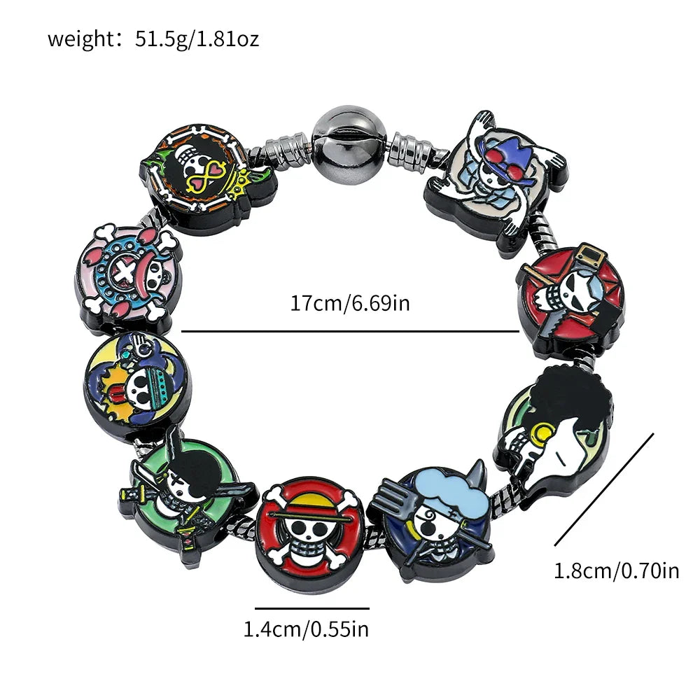 Anime Skull Charms Bracelet – DIY Pendant Vintage Bangle Jewelry