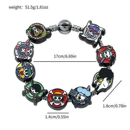 Anime Skull Charms Bracelet – DIY Pendant Vintage Bangle Jewelry