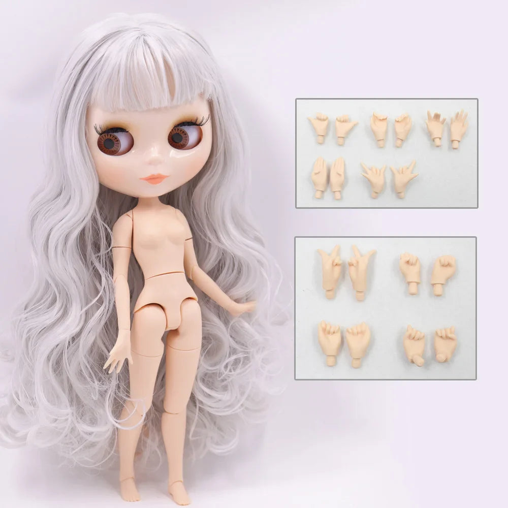 ICY DBS Blythe Doll 1/6 BJD Jointed Body — 30cm White Skin Anime Doll with Shiny & Matte Face, Special Price Gift Toy