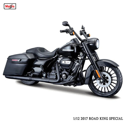 Maisto 1:12 Harley Davidson 2017 Road King Special – Classic Die-Cast Motorcycle Model Collectible Toy Gift