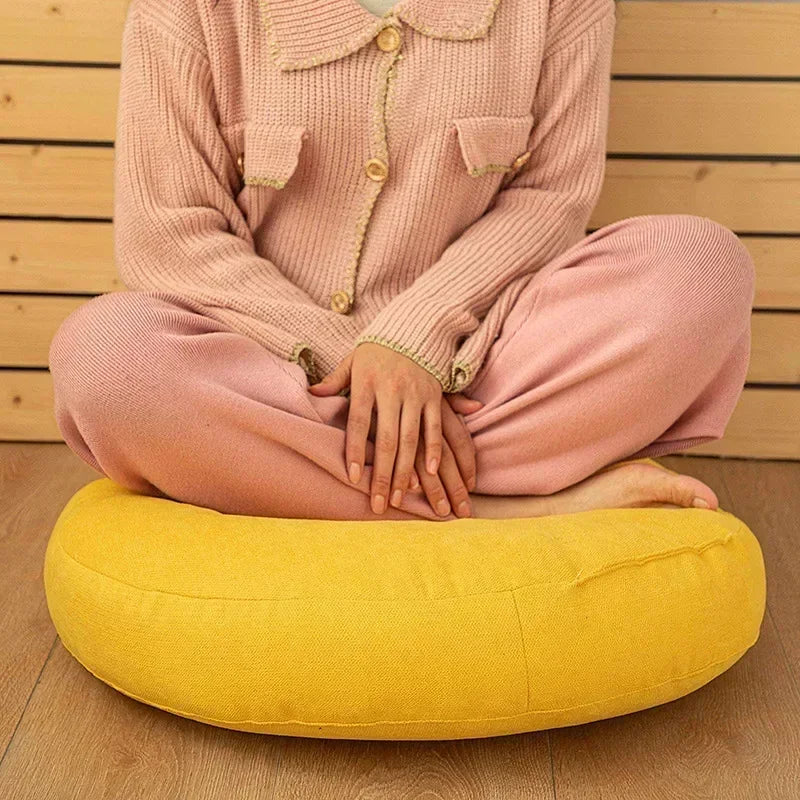 Yoga Memory Foam Seat Pillow – Solid Color, Detachable & Washable Cushion for Meditation & Sofa